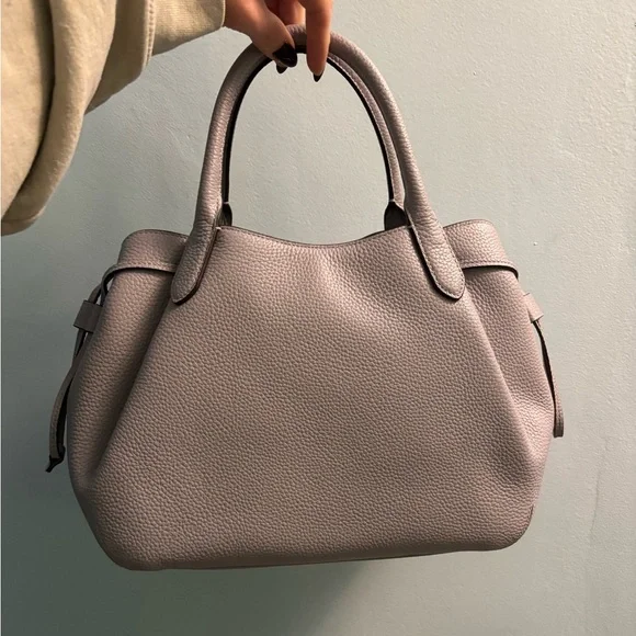 Kate Spade Large Dumpling Mountain Gray Leather Satchel Bag and cardcase. - Picture 2 of 8